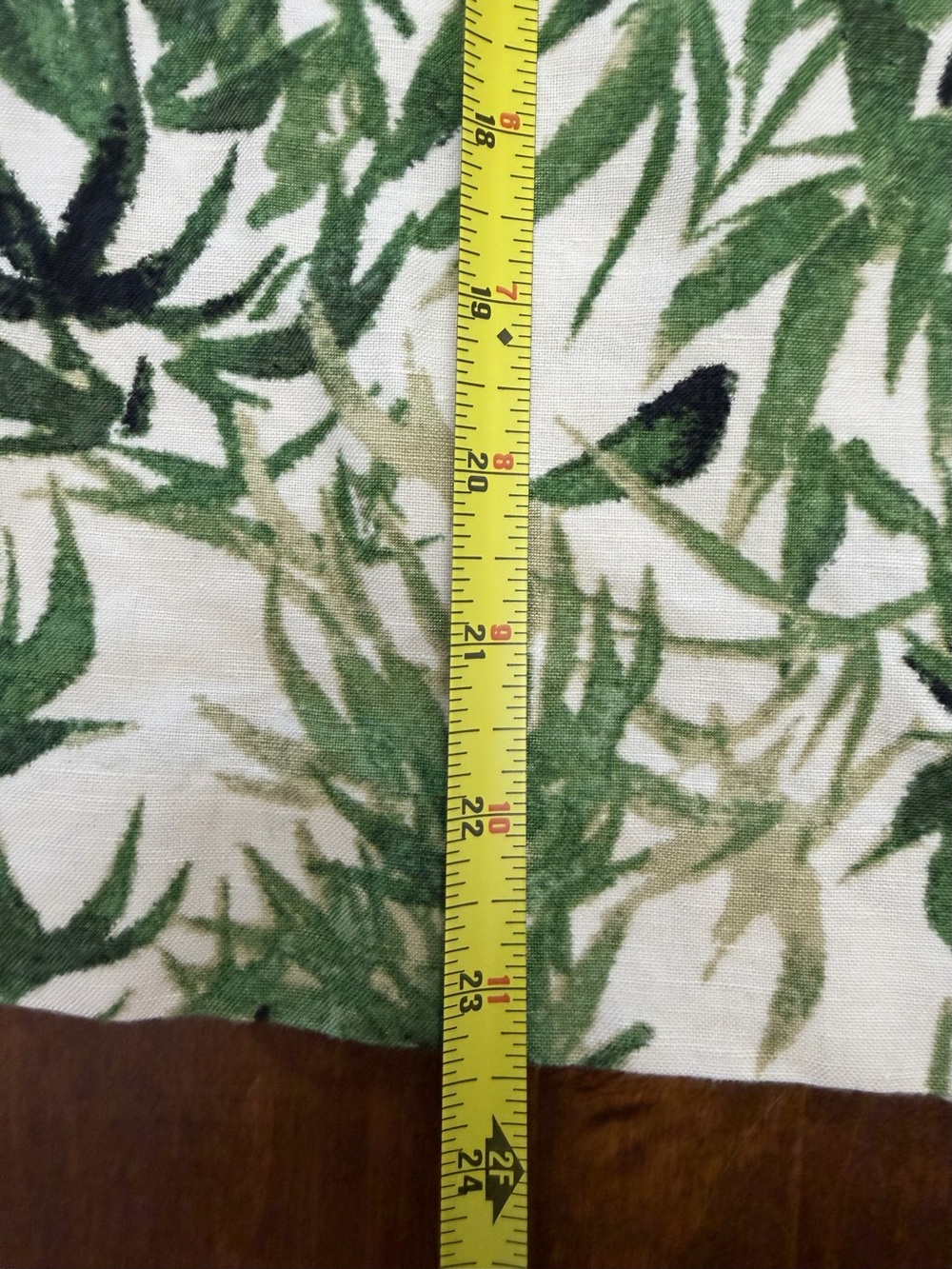 J Jill Top Green Linen Bamboo Leaf Print Tropical Botanical Coastal Beach L NWOT - Picture 5 of 10